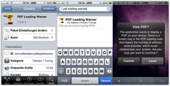 PDF Loading Warner: Schützt euer iPhone vor dem PDF-Exploit - Ma3xl3